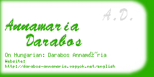 annamaria darabos business card